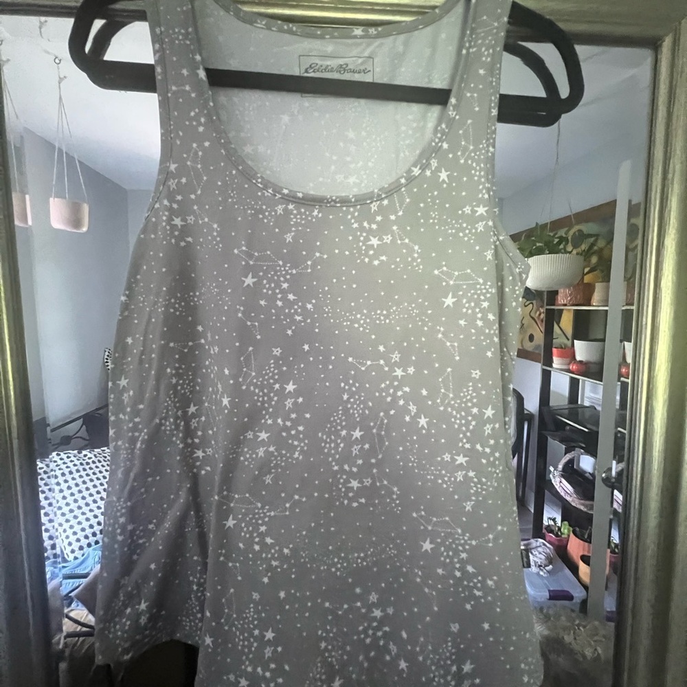 Eddie Bauer Silver constellation  Sleeveless sleep/workout tank